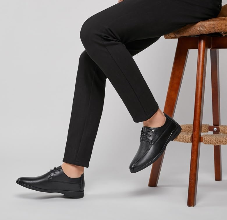 Mens Oxford Boots Lace Up Casual Business Oxford Derby Leather Shoes3