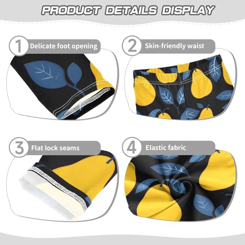 Pear Print Girls Leggings Soft Stretch Workout Yoga Dance Pants for Kids Casual Tights3