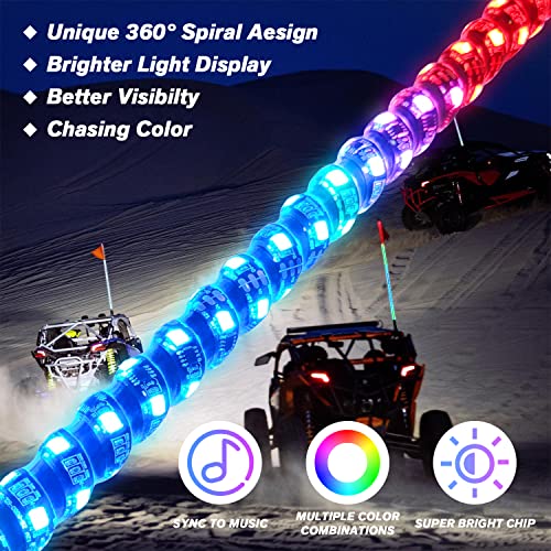 Omotor 1Pc 4Ft Led Whip Light thumb #1