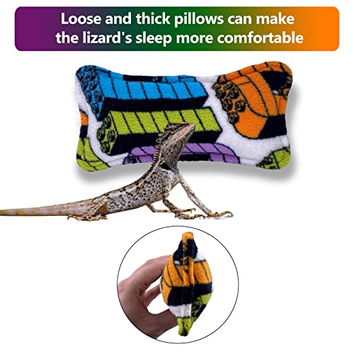 Bearded Dragon Bed with Pillow & Blanket - Pet Habitat Accessory