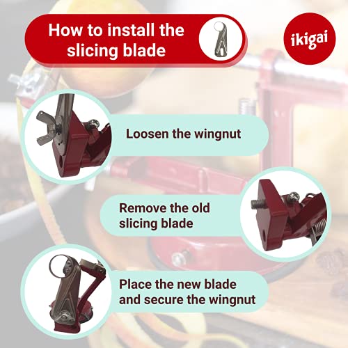 Universal Replacement Blades For Apple Peelers: 1 Coring And Slicing Blade, 2 Peeling Blades #TOP3