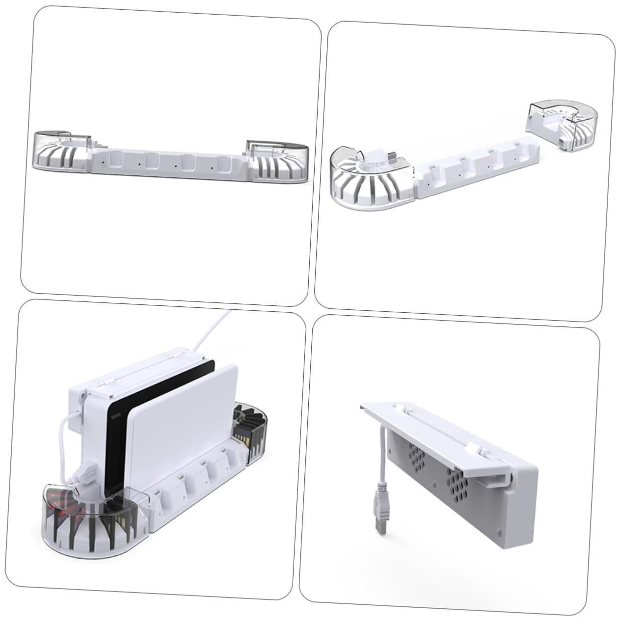 LABRIMP 1 set Multipurpose con Raffreddamento per Switch Oled Dock per Controller e Maniglie Carica Controller Simultaneamente Design Appassionati Giochi