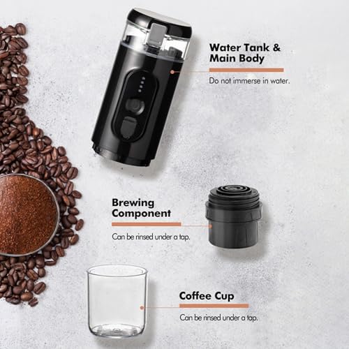 Cafetera portátil eléctrica con batería 60 mL miniatura 4