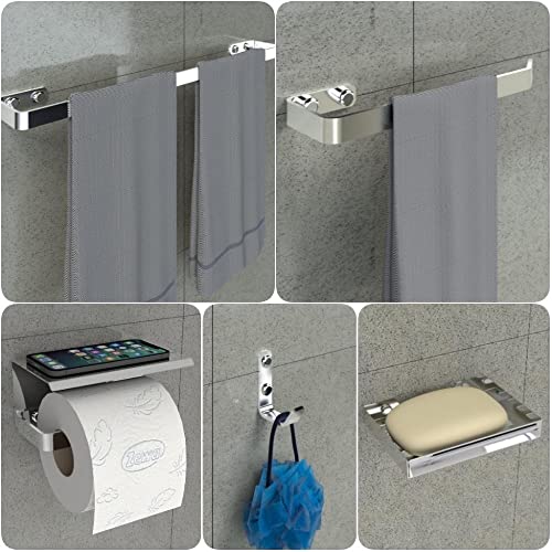 Kit de acessórios para o banheiro cromado