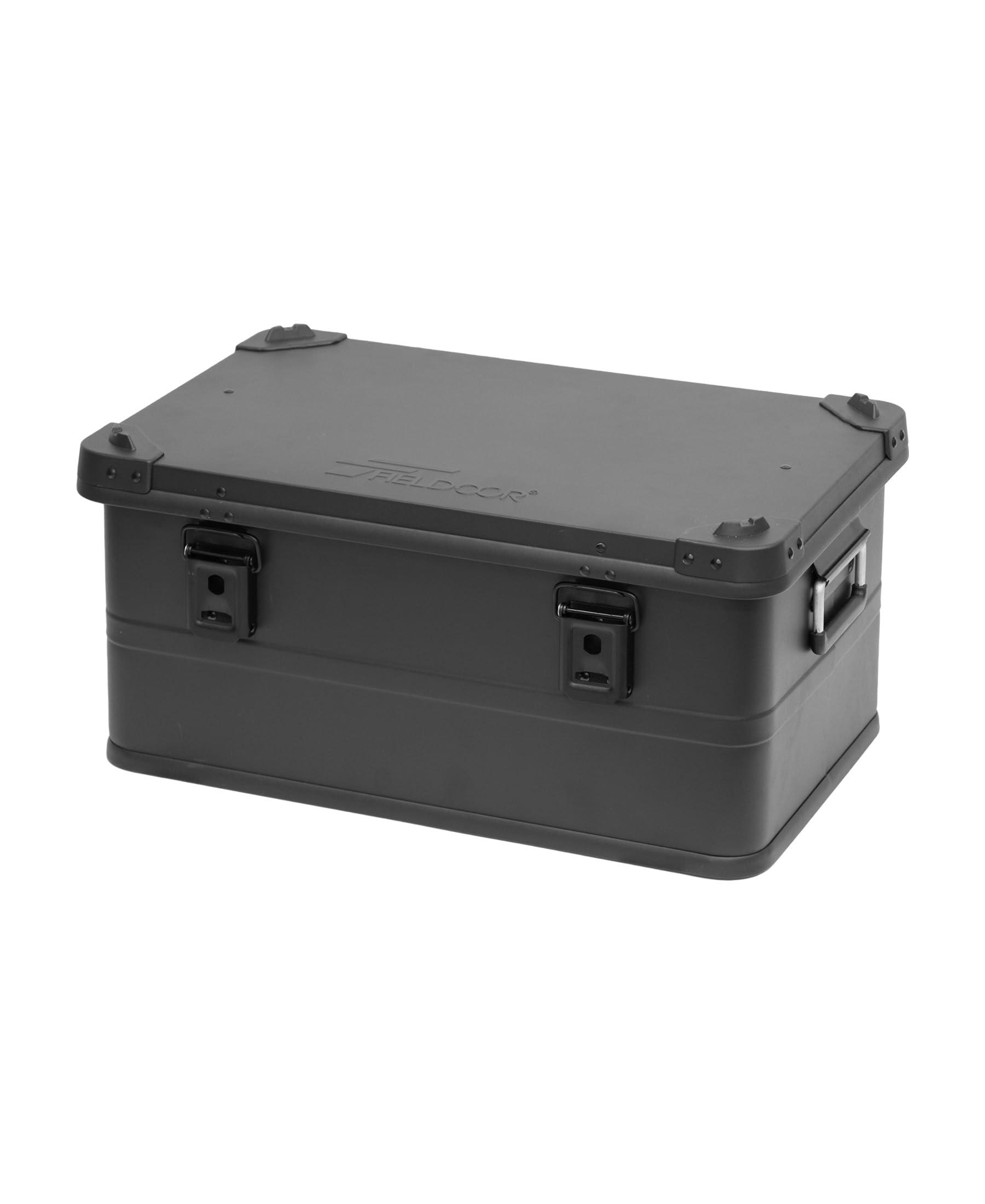 FIELDOOR アルミ コンテナ ボックス 蓋付き 収納ボックス フタ付き 収…
