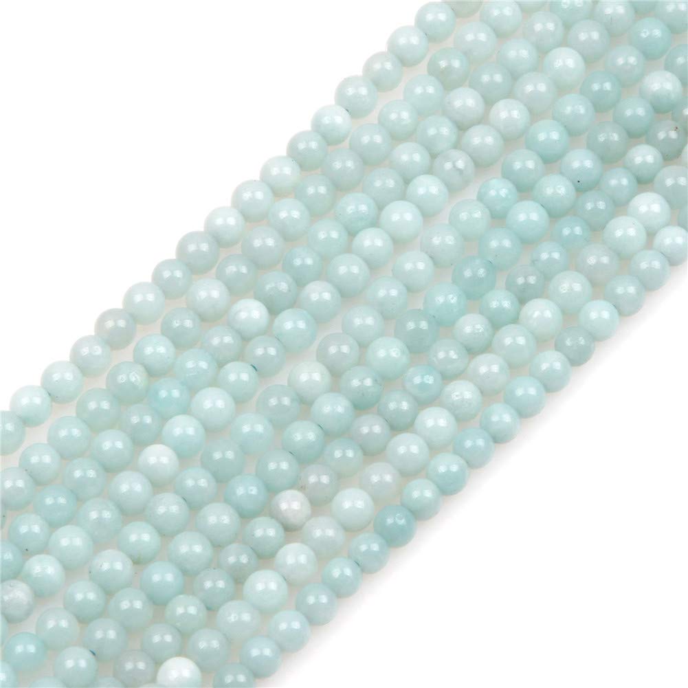 Gem-Inside Create Your Own Fashion Amazonite Gem-Inside Natural 4Mm Round Gemstone Semi Precious Loose Beads For Jewellery Making 15''