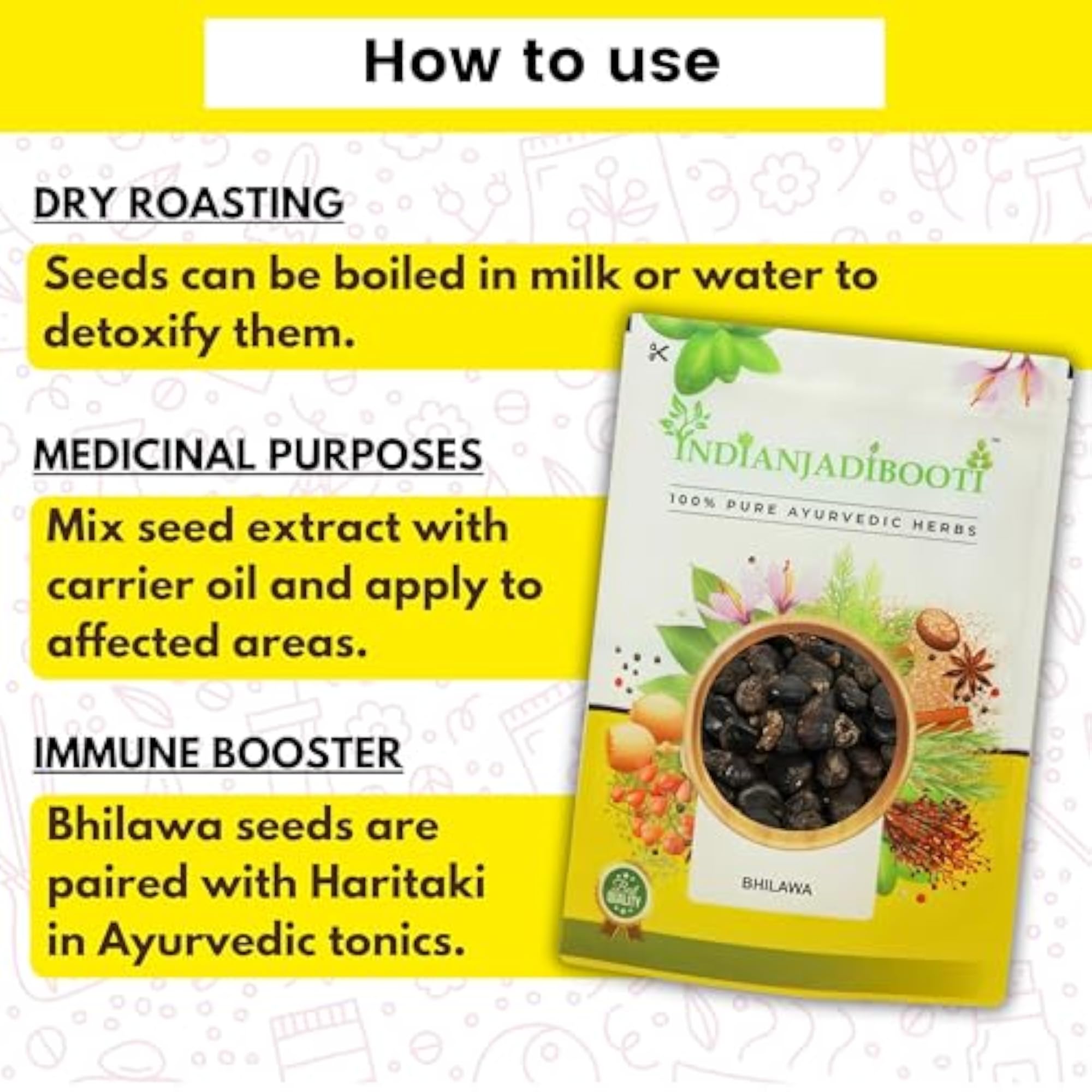 Bhilawa Seeds Marking Nut Seeds, 900 Grams Pack