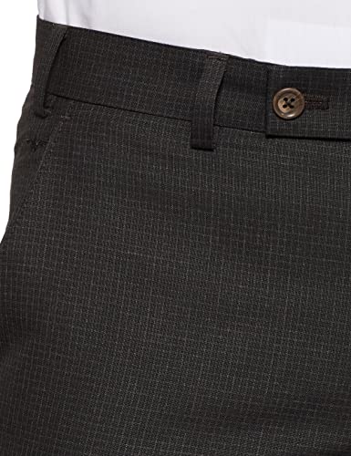 Image of Park Avenue Men Men's PLEATLESS Smart FIT Dark Brown Formal Trouser