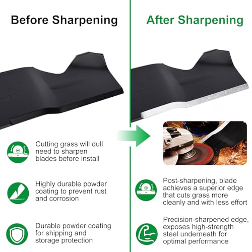 Image of Grasscool 942-0741A 21 inch Deck Troy Bilt Mower Mulching Blade Replacement | Fits TB110 TB240 TB230 TB130 TB200 TB130XP TB160 TB210 TB320 Push Lawn Tractor 742-0741A,Mulch Bagger Sharp Cuts Grass Gator