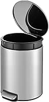 Powermaid Lixeira Redonda Slim com Pedal - Inox - 3 Litros