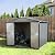 VEIKOU 10' x 12' Storage Shed, Outdoor Shed with Thickened Galvanized Steel, Lockable Doors, Air Vents, Outdoor Storage Shed for Lawn Patio Backyard, Grey