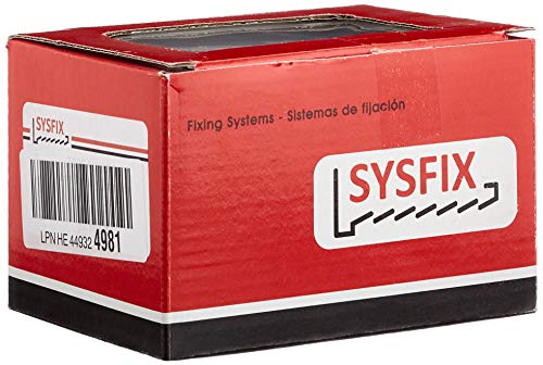 Sysfix 0 Anschraubbarer Türstopper Nr. 5 weiß (Box mit 10 Stück mit Dübel und Schrauben), Kunststoff, 3x3x2 cm Cover