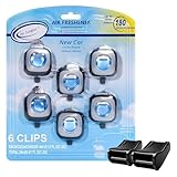 Air Jungles Car Air Freshener Vent Clip 6 Count with 2 Adapter Compatible with Tesla, New Car Scent, Long Lasting Odor Eliminator, Up to 180 Days
