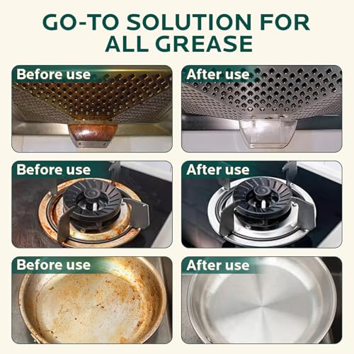 FAVIRZCE Clean Up Kitchen Oil Stains Spray: Foam Cleaner Spray Cuts Through Baked-On Grease on Ovens Stove Tops Grills - Heavy Duty Kitchen Degreaser & Cleaner for Multi-Surface Cookware & Countertop