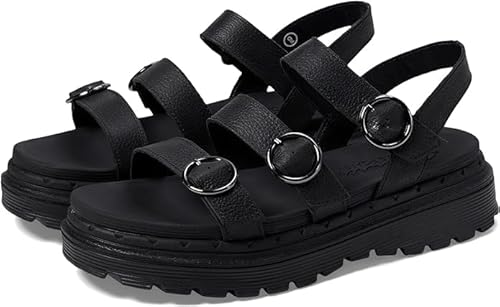 Skechers Women's JAMMERS-LITE - POPPIN' 2.0 flatform sandal, Black/Black 6 M