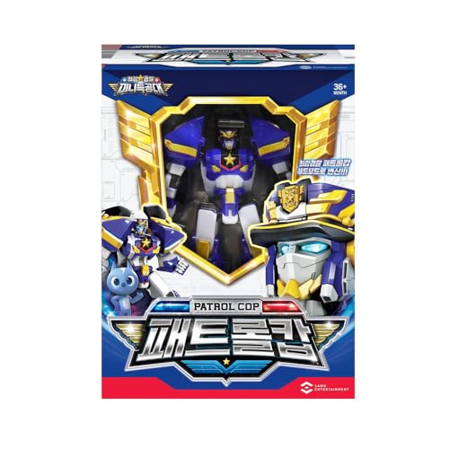 FLYING TTEOKBOKKI Mini Force Patrol COP Coreano Transformador Robot Juguete