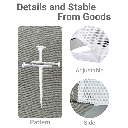 Image of Christian Hats for Men Women,Jesus 3 Nail Cross Hat Christian Religious Gifts for Birthday /Christmas