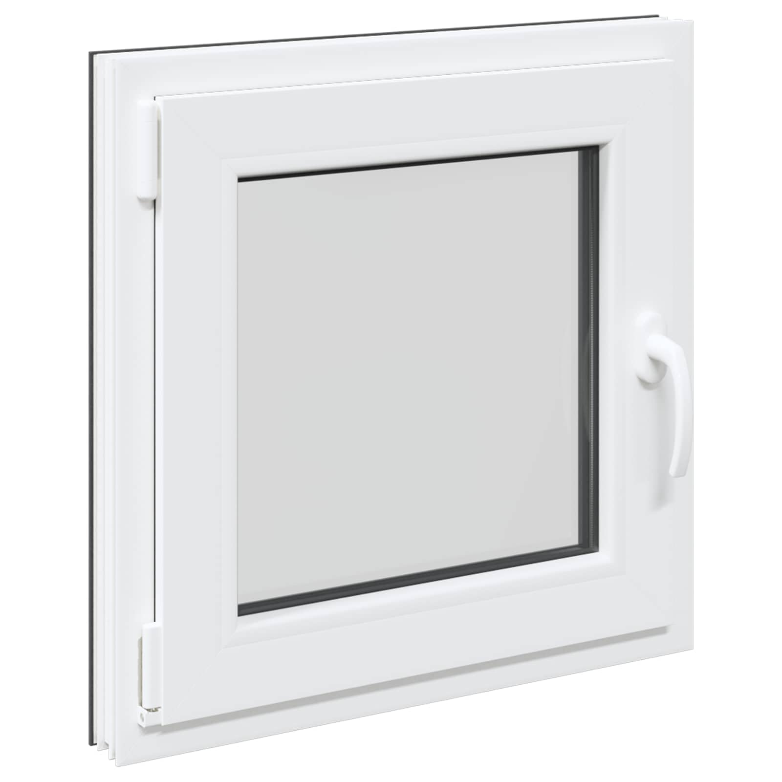vidaXL Finestra per Soffitta RISOR 50 x 50 cm PVC e Vetro Antracite, Solaio, Isolamento Termico Moderno, Finestre Energy Efficient, Fissaggi in Vetro PVC Silenziati