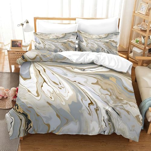 Housse de couette microfibre Tourbillons Abstraits lit simple 135x200 imprimé 3D