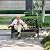 nalone Outdoor Bench with Cup Holders, HDPE Porch Bench Fade Proof (Black)