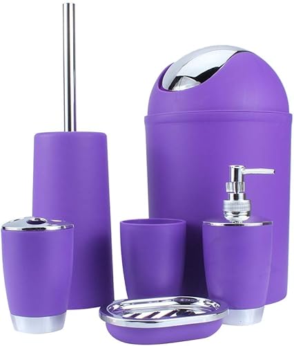 Miniatura 2 de Juego completo de accesorios de baño de 6 piezas, conjunto de baño incluye dispensador de jabón, soporte para cepillos de dientes, taza para