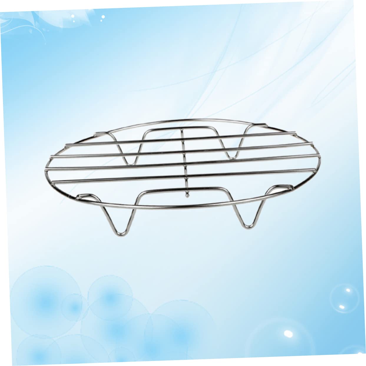 OFFSCH 3Pcs Stainless Steel Rack for Pots and Resistant Cooking Stand for Food Preparation and Healthy Steaming Silver Color