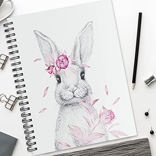 Fixsmith 9"X12" Sketch Book | 100 Sheets (68 Lb/100Gsm) | Durable Acid Free Drawing Paper | Spiral Bound Artist Sketch Pad | Ideal For Kids,Beginners,Artists & Professionals| Bright White #TOP6