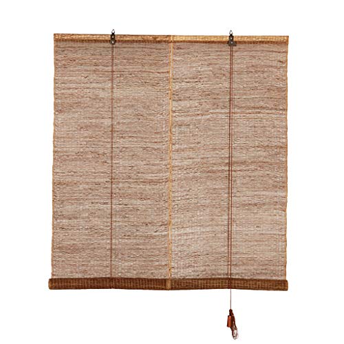 Bamboo Curtain Persiana De Lino Ramiè para Interiores Enrollable Natural Estores Decoración De Ventanas Cortina De Madera Natural,Personalizable