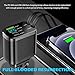 Upgraded Retractable Car Charger Adapter,3-Port & 2-Cable Car Phone Charger with 30W PD Fast Charging Cable & Voltage Display,5 in 1 Type C and USB Cars Chargers Adapter