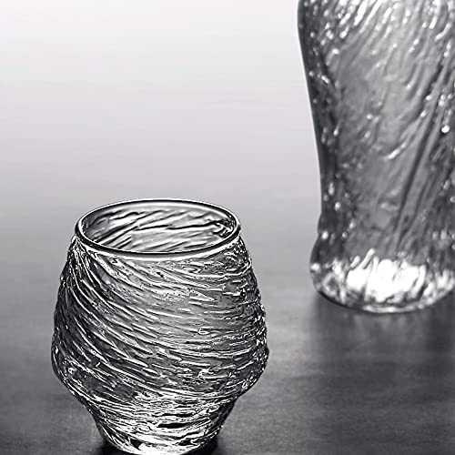 Verre à eau martelé sans plomb | Lot de 2 tasses à whisky et bière design - 4