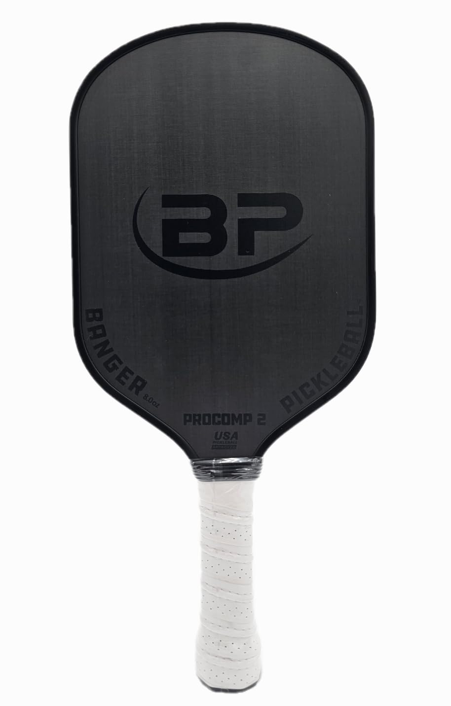 PROCOMP 2 (USAPA Approved) Pickleball Paddle, by Banger Pickleball -16mm Width, 8mm Polypro Core, 360-Degree Comfort Grip, Rounded Corners (Black Edge Guard)