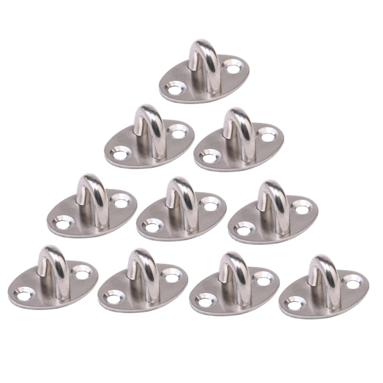 CIYODO Stainless Steel Belt Hooks 10pcs Fixed Pull Ring Storage Hooks for Wall Versatile