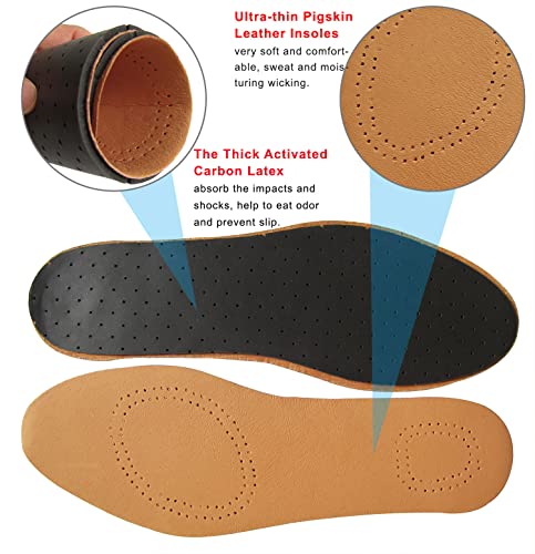 Plantillas de cuero finas para zapatos de hombre, 2 pares miniatura 2