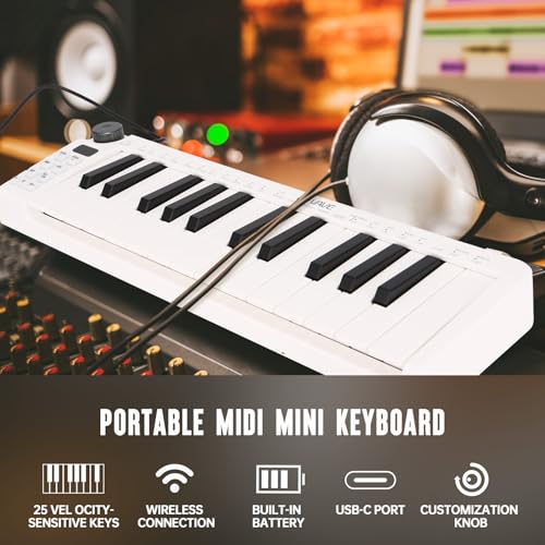 M-Vave 25 Key Usb Midi Keyboard Controller, Midi Controller With Bluetooth Responsive Synth Keys For Mac And Pc thumb #1