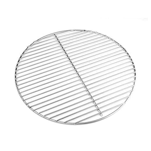 Hero rostfritt stål grillrost 44,5 cm 4/3 mm för kulgrill 45–46-47 cm passar också in i Weber 47