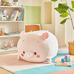 Stuffed Animal Storage Bean Bag Chair Cover for Kids Pink Pig Plush Bean Bag Chair for Girls Large Size Toy Organizer Cover Only Without Filling Stuffed Animal Storage Bean Bag Chair Cover for Kids Pink Pig Plush Bean Bag Chair for Girls Large Size Toy Organizer Cover Only Without Filling