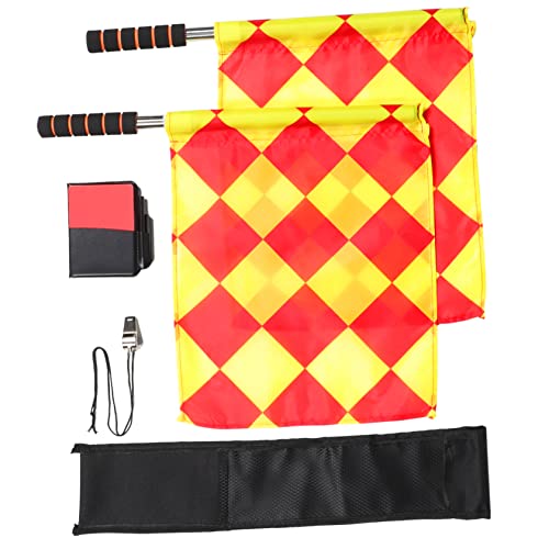 Set de silbato y banderas para referee de fútbol miniatura 1