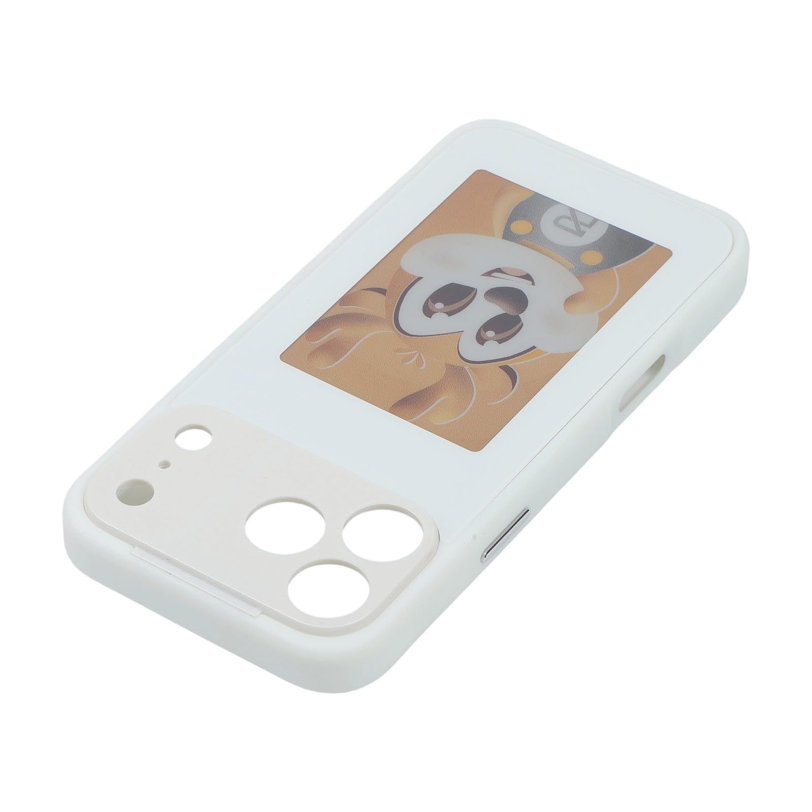 FUBESK Custodia per display wireless per iPhone 17 Pro Max con tecnologia | Guscio fotografico personalizzato fai da te, copertura in vetro TPU ibrido sottile, bianco