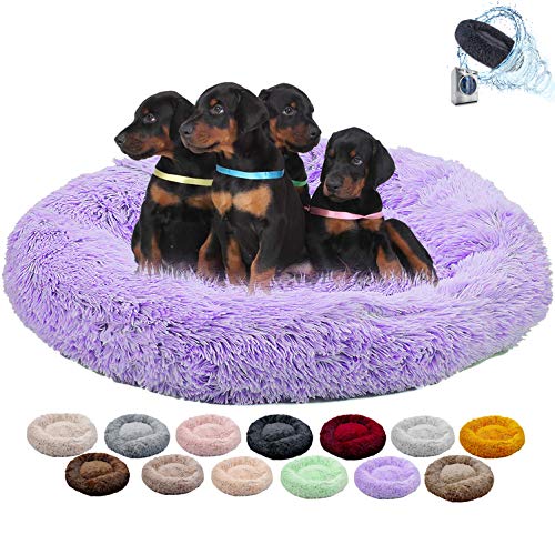 Yurun Cuccia Pelosa per Cani, Soft Cuscini Letti, Peluche Ultra-Morbido Impermeabile per Gatti e Cani di Piccolo Media Taglia (40CM, viola)