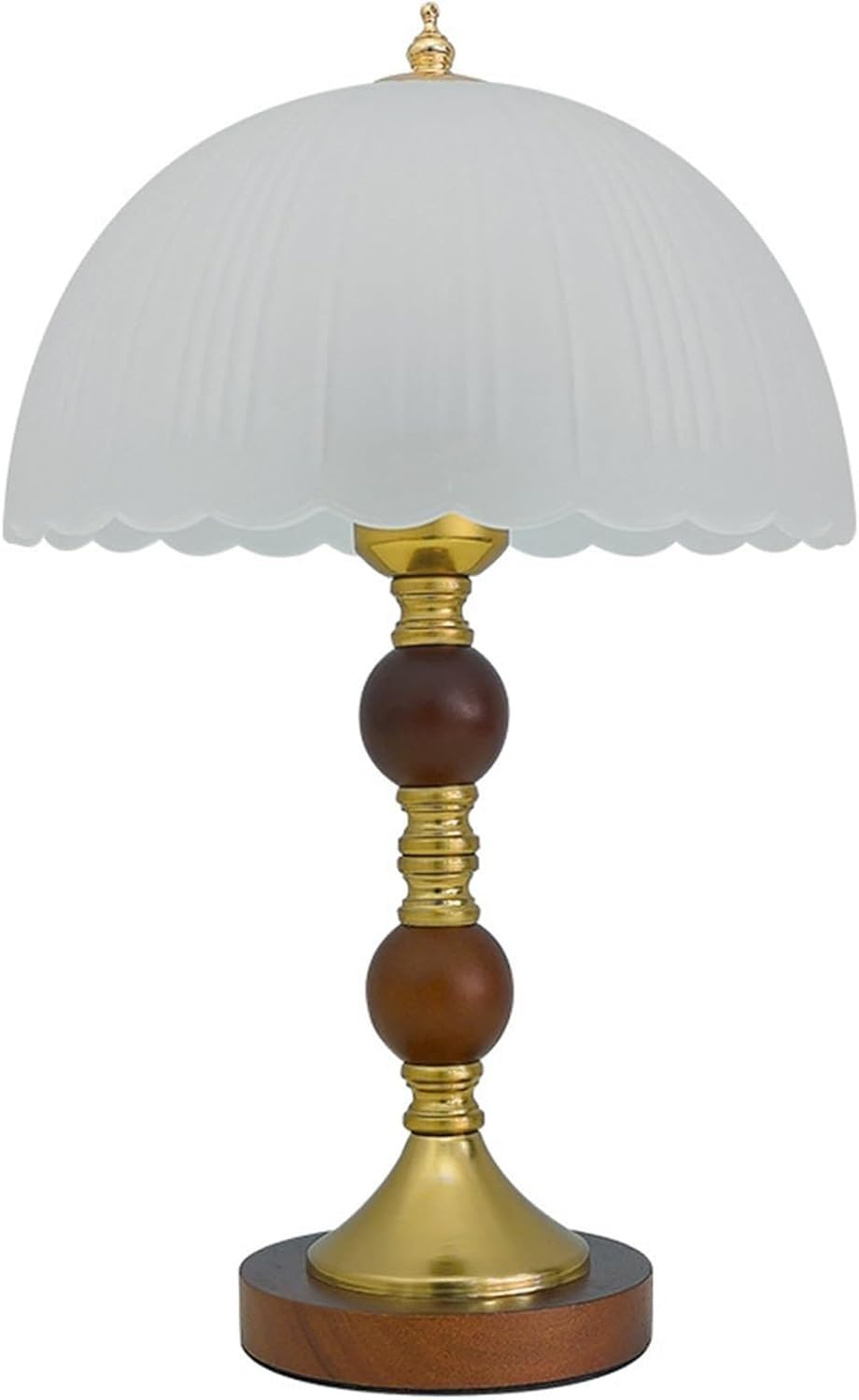 DFAEEKIYO Bedside Lamp Wooden Table Lamps Bedroom Decoration Vintage Glass