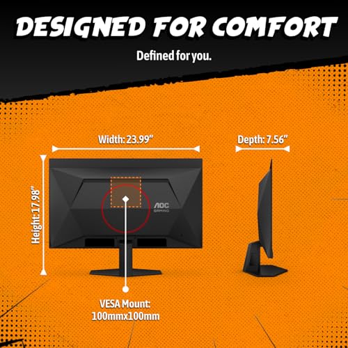 Image of AOC 27 inch Gaming Monitor QHD 360Hz QD OLED G-SYNC Compatible 0.03ms Q27G40SDE | 2560x1440 Computer Monitor, True Black 400, HDMI 2.1, DP 1.4, Earphone Out, VESA Mount, Console Ready