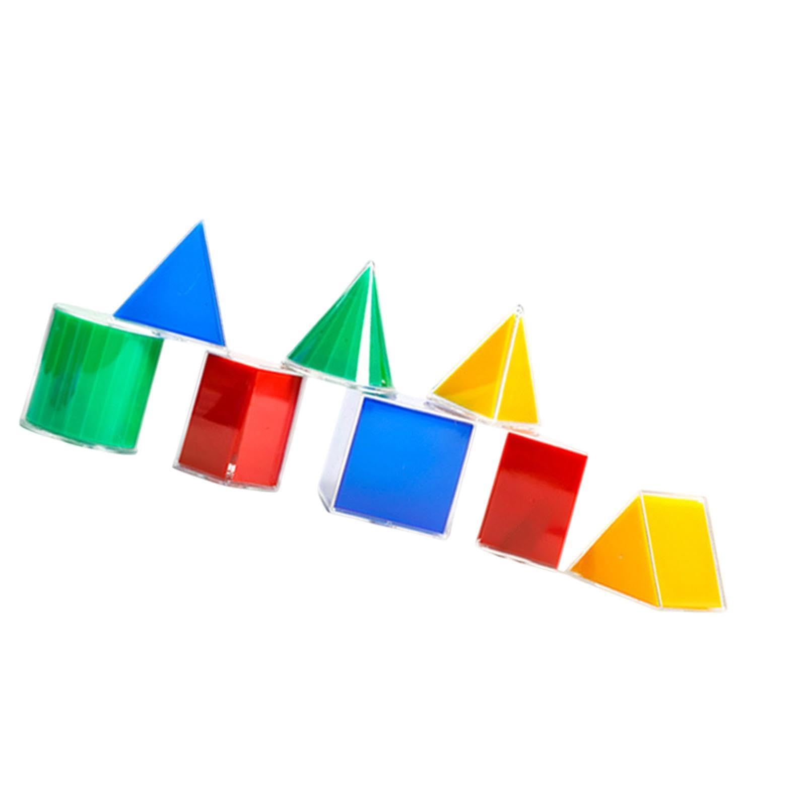 Generic 8x Sólidos Geométricos Formas Geométricas para Niños Útiles Escolares
