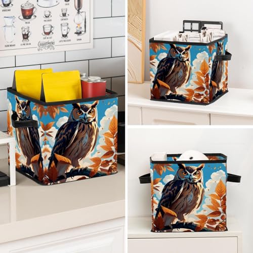 Boîte de rangement pliable en cuir et son cube durable haut de gamme - 8
