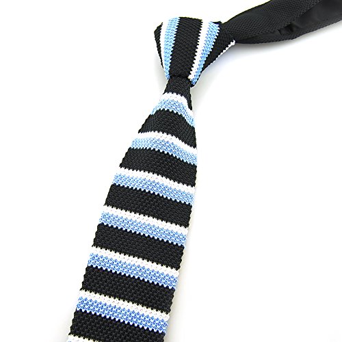 PenSee - Cravatta - Uomo Black & Blue & White
