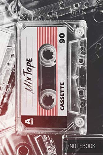 Mixtape Notebook: 6x9" 150 Pages Blank Lined Mixtape Cassette Tape Notebook Journal Vintage Retro Music Lover 80s-90s Fans Birthday Gift Idea