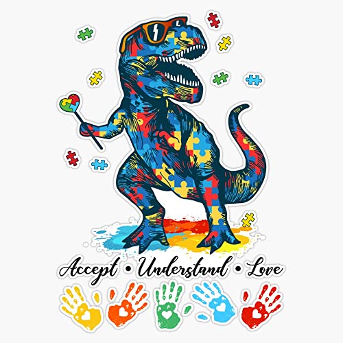 Dinosaur Accept Understand Love Autism Awareness Support Inclusion Special Needs