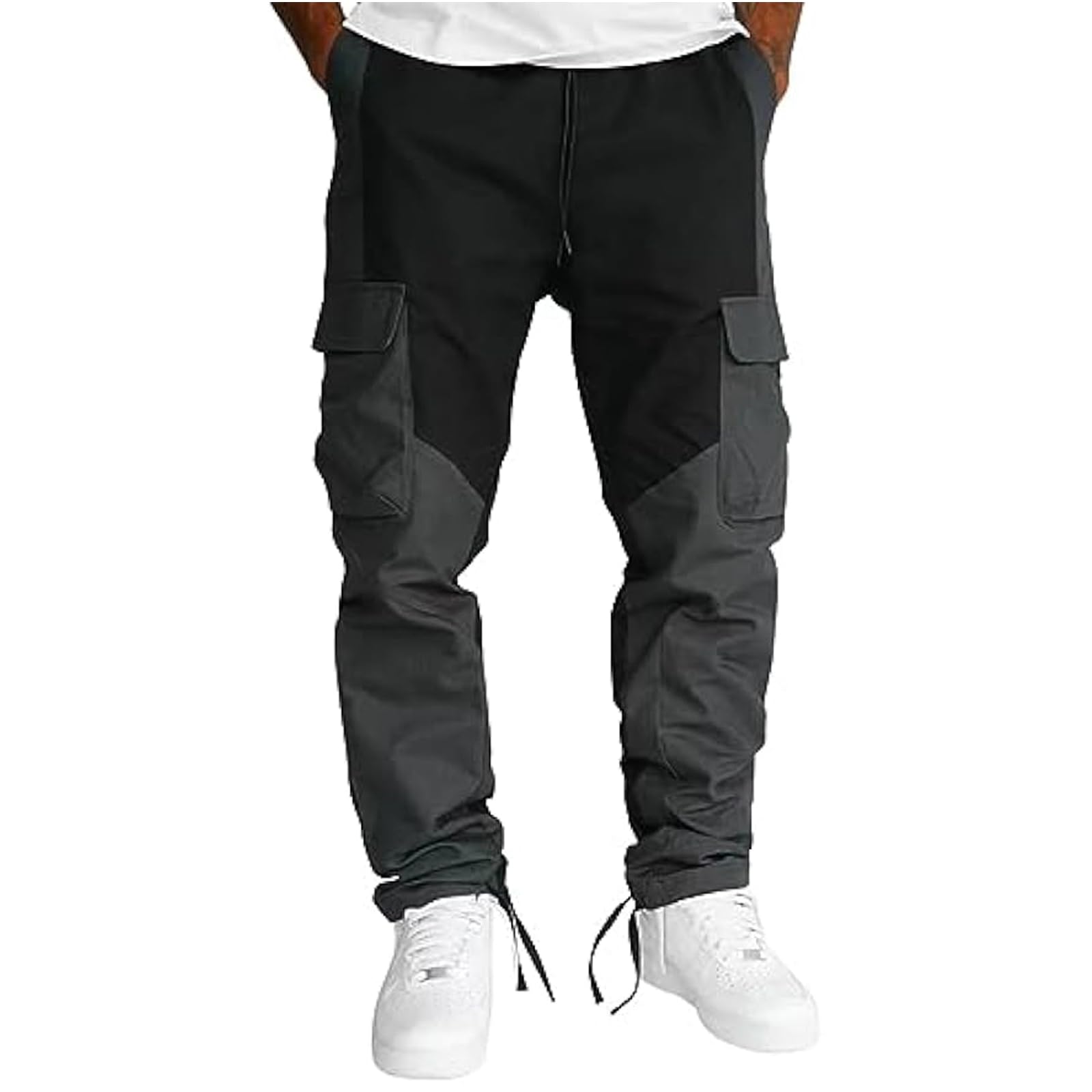 SAVAL3PCS Terrain Panel Cargo Pants, Men's Casual Overalls Hiking Workout Jogging Sweatpants