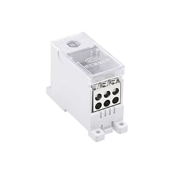 uxcell 1 Input 6 Output DIN Rail Terminal Blocks 660V 250A Connectors Distribution Block