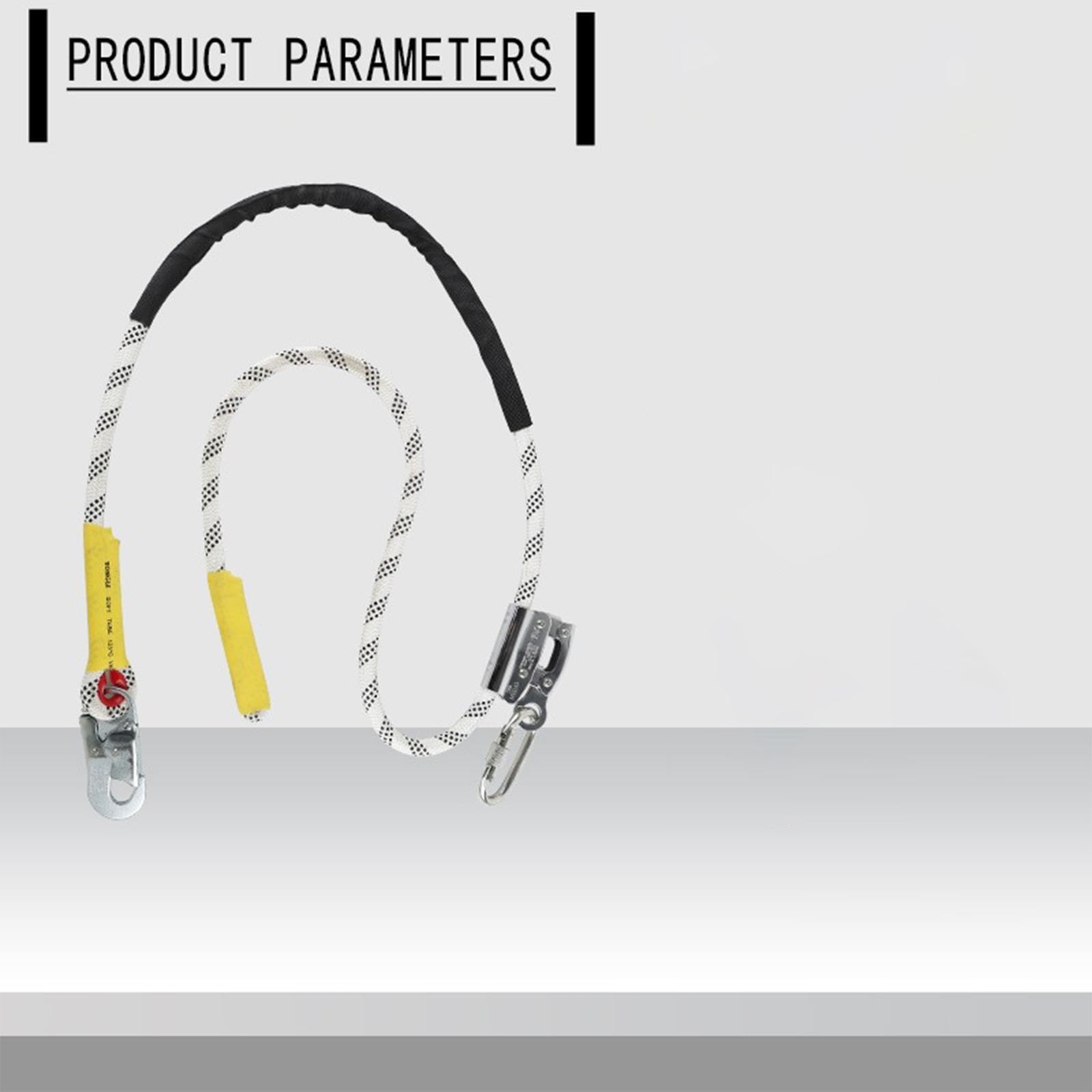 Étui pour Longe D'élagage, Corde Réglable avec Mousqueton En Acier Au Carbone pour équipement de Protection, 3 Mètres