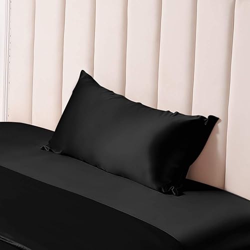 THXSILK Funda de almohada 100% seda para cabello y piel, seda de morera de 25 momme, fundas de almohada con cremallera oculta, tamaño estándar,